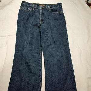 Men's Eddie Bauer blue jeans, size 36 x 30, straight leg, 5- pocket